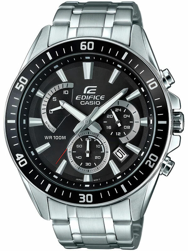 Наручные часы CASIO Edifice, серебряный, черный — фото 1