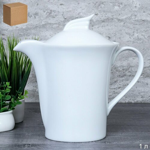 Чайник заварочный фарфоровый белый 1000 мл 856₽