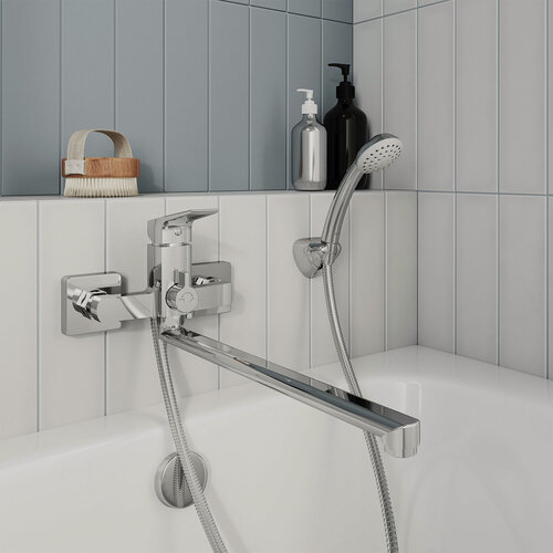 Изображение товара Смеситель для ванны с длинным изливом Milardoс Атлантик (Atlantic) ATLSBLCM10 глянцевый хром