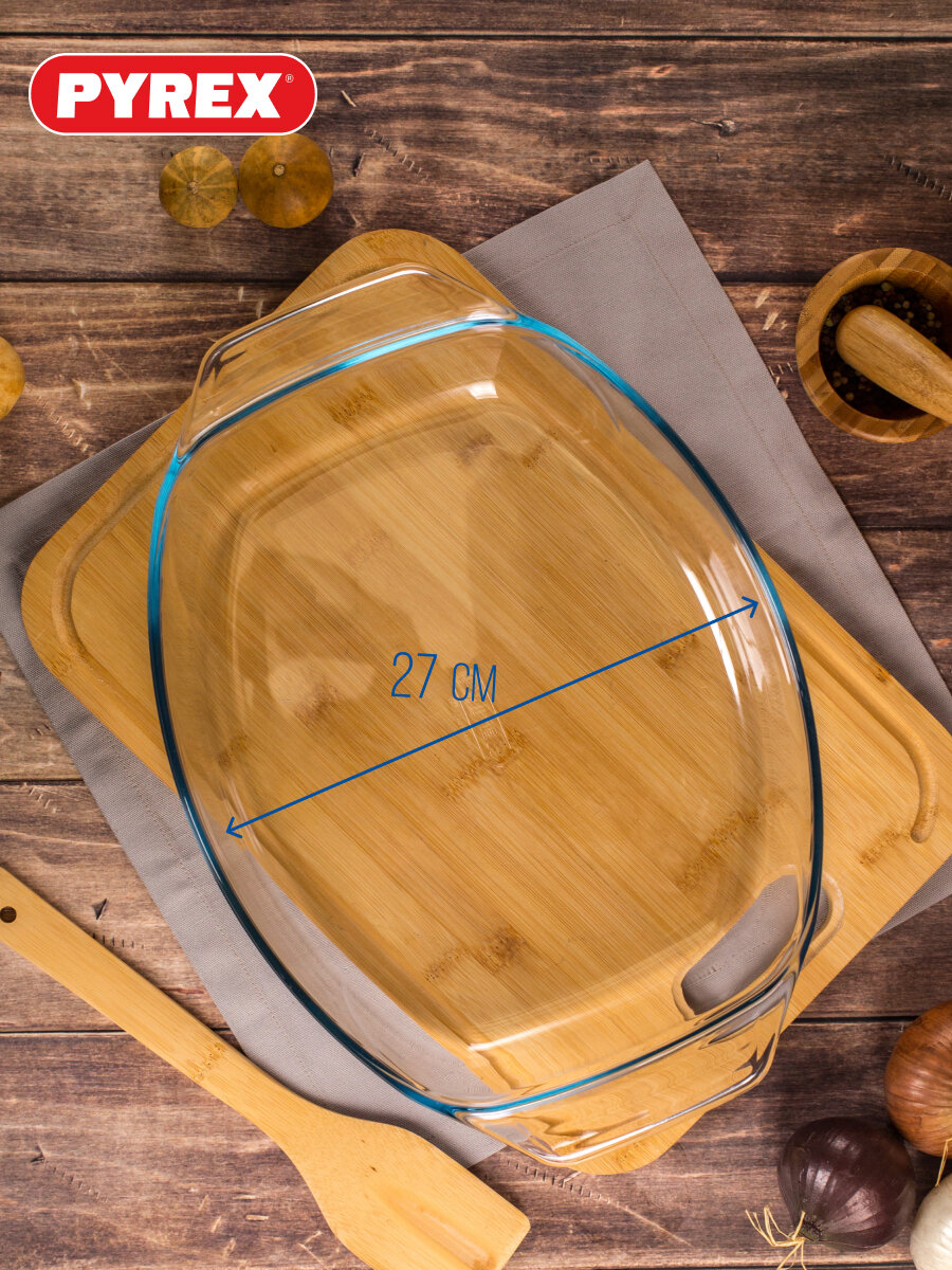 Форма для запекания и выпечки Pyrex ELEGANCE 4л 38х27х7см овальная — фото 1