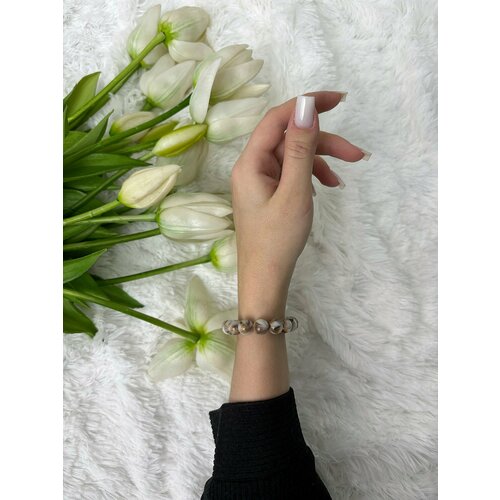 Браслет-цепочка SIDORINA SOFIA ACCESSORIES, кристалл, 1 шт., размер 17 см, бежевый