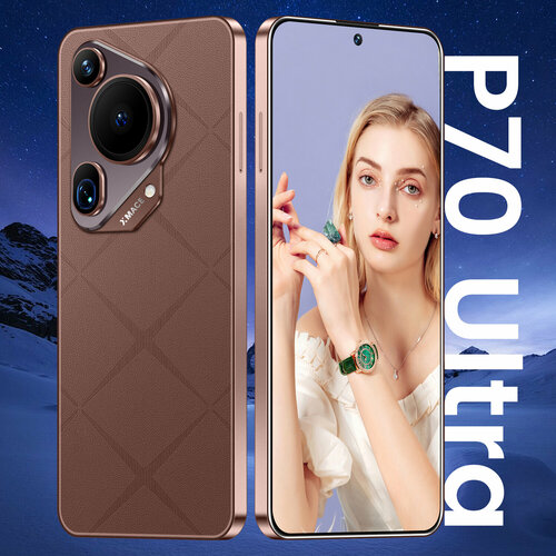 Смартфон P70 Ultra 16 ГБ1 ТБ ОЗУ сеть 5G русский Android 13 коричневый 6888₽