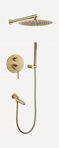 Изображение товара Душевая система скрытого монтажа Grocenberg GB5099MG-1 Матовый золото, высокий душ