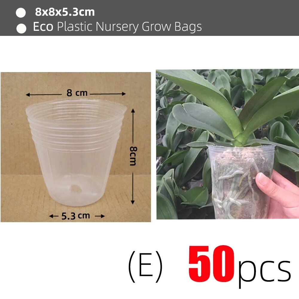 Прозрачные детские горшки для рассады E - 8x8X5.3cm