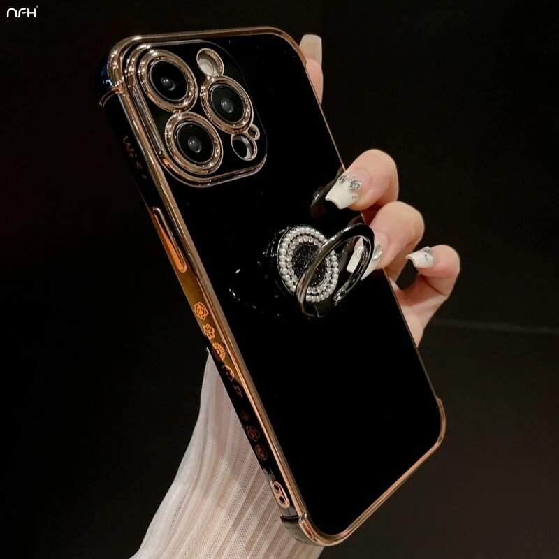 Чехол-подставка с кольцом-держателем для iPhone 15 Pro Max 11 12 13 Mini 14 16 Plus