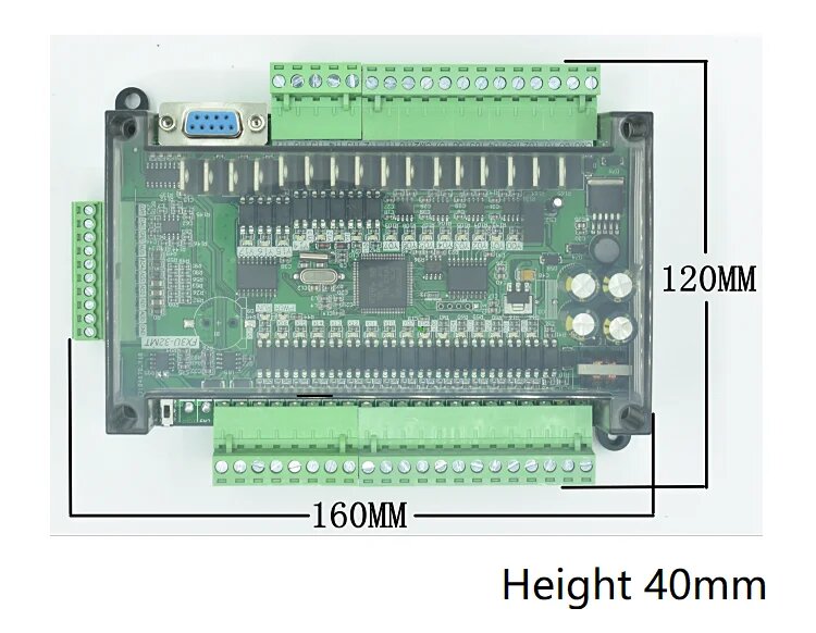 Счетчики FX3U-32MT PLC промышленная плата управления с корпусом 6AD + 2DA 18 в 18 OUT высокоскоростной счетчик RS232 RS485 RTC CAN DC24 источник питания, 32MT-485-RTC