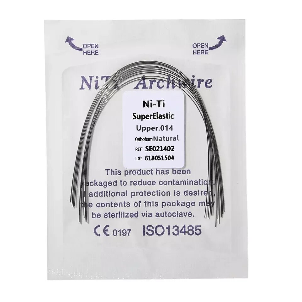 Ni-Ti Archwire SuperElastic Upper .014 Natural 14