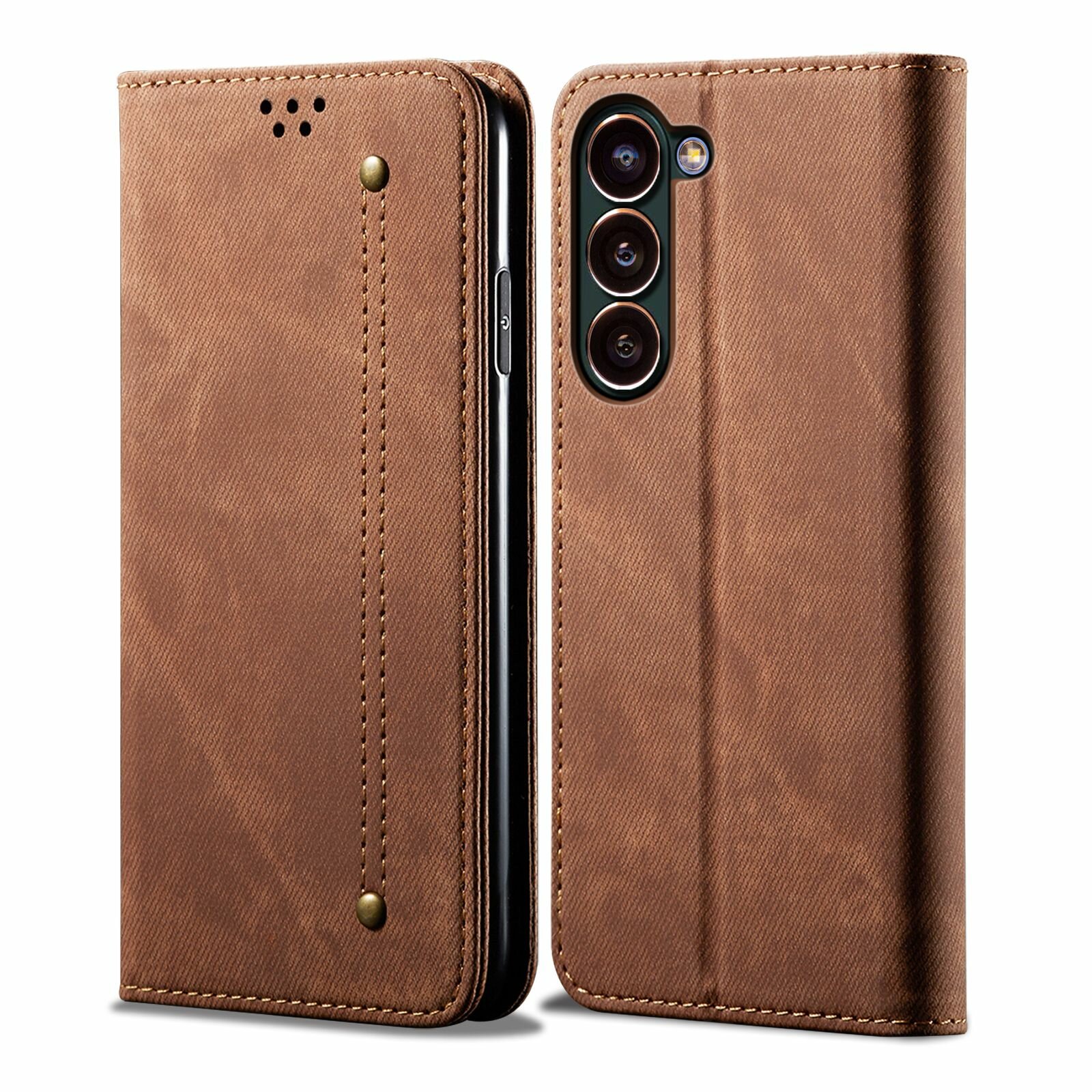 ESEBLE Кожаный чехол для Samsung Galaxy S23 Plus / S23+ (Самсунг s23 plus, Самсунг галакси с 23 плюс, с23+) / Защитный чехол книжка с визитницей из экокожи