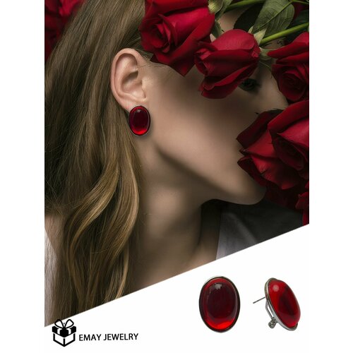 Серьги Emay, искусственный камень