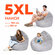 Кресло-мешок игровое WOWPUFF "МАКСИ" XXXXXL велюр Серый, съемный ...
