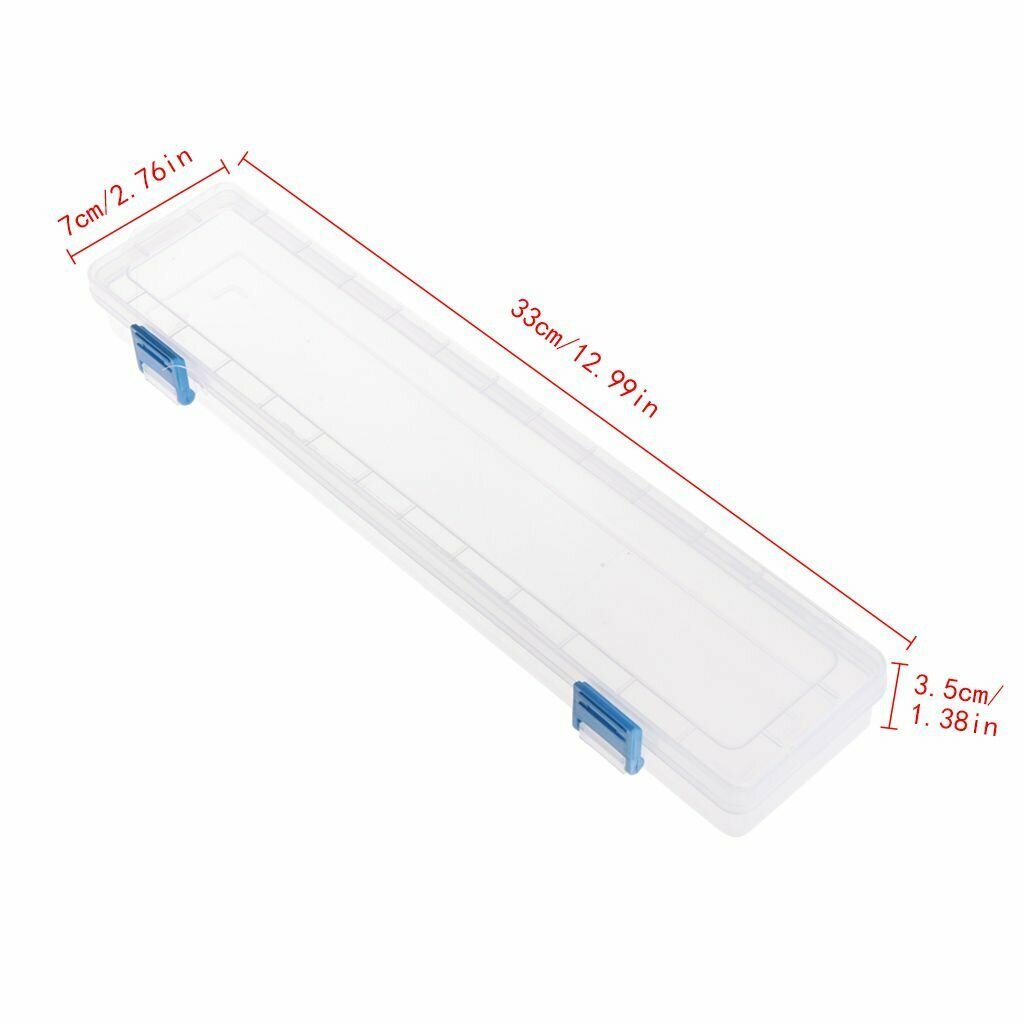 Пенал для кистей и акварели белый пластиковый органайзер 33 см для карандашей маркеров мелков и швейных принадлежностей откидная крышка удобное хранение художественных материалов