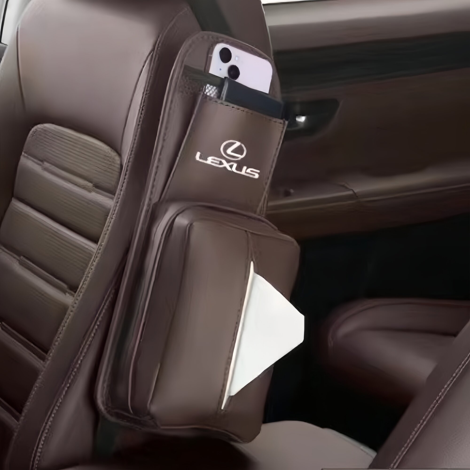 Сумка для хранения автокресла Lexus многофункциональная подвесная коричневая 1 шт.