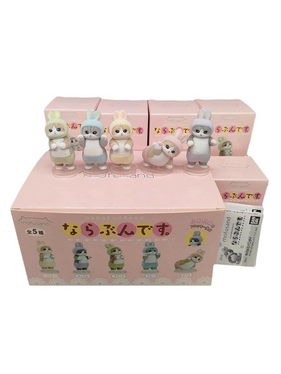 Фигурка 52toys коллекционная Коты в кигуруми Зайчиков (флок) в сюрприз-боксе в асс.