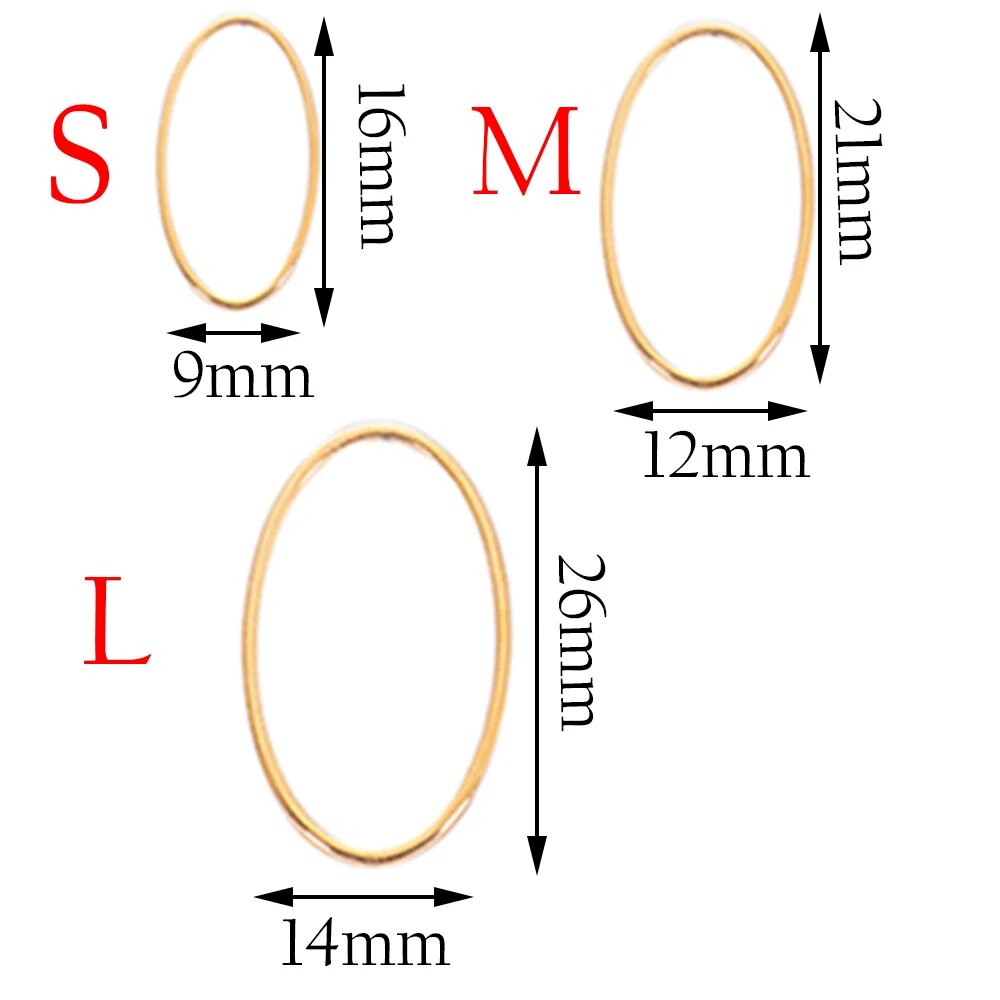Подвески кольца S, M, L, Цвет: o