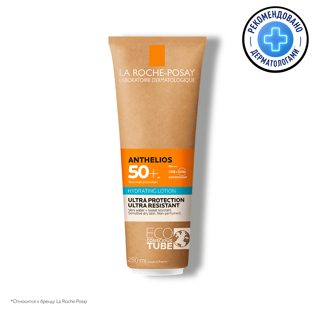 La Roche-Posay Anthelios Молочко увлажняющее в эко-тубе для лица и тела SPF50+/PPD30 250 мл 1 шт