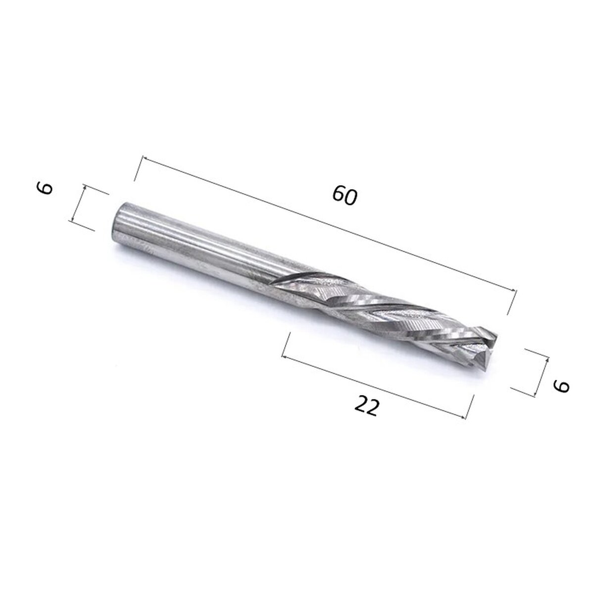 Фреза DJTOL N3FLX622 компрессионная трехзаходная (по дереву, композиту (АКП), пластику)
