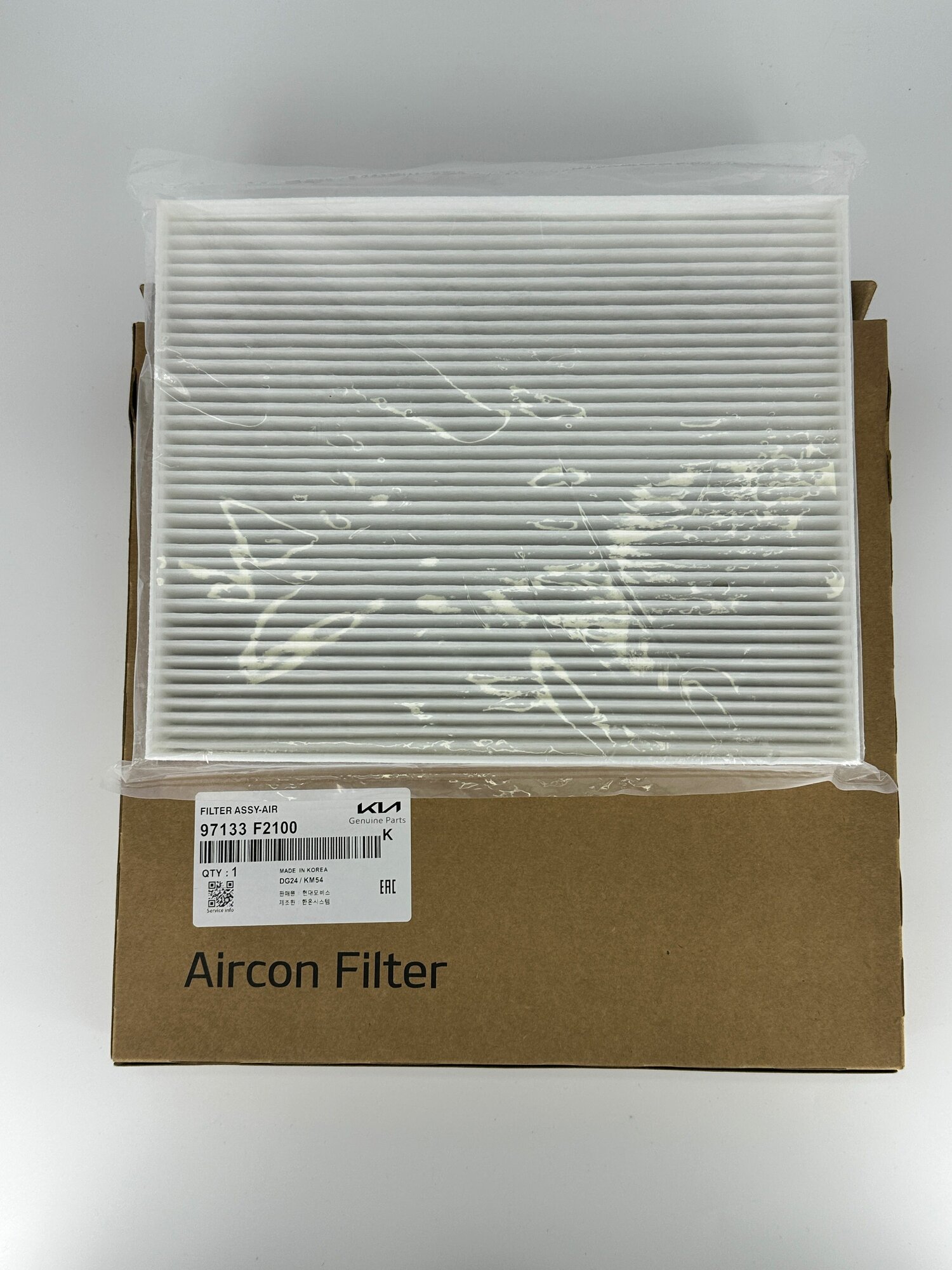 Фильтр салона 97133-F2100, для Hyundai/Kia/Lifan/TVR, синтетика, черный, длина 19,6 см