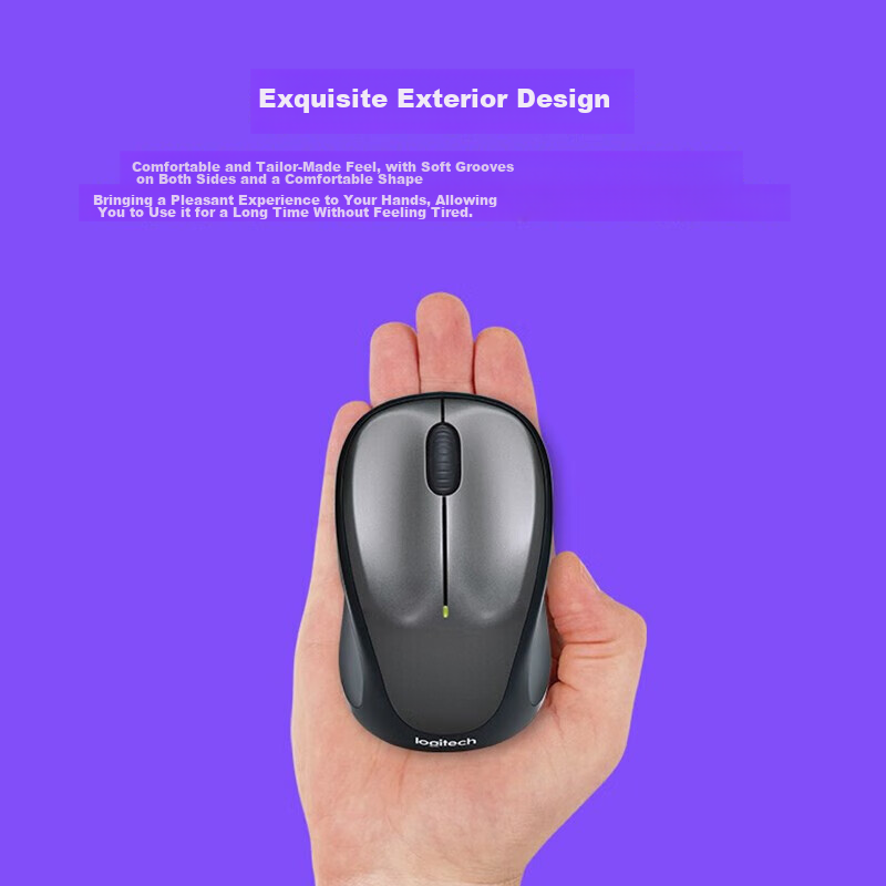 Компьютерная мышь Logitech M235 Enterprise Wireless, Symmetrical, 2.4G Wireless Receiver, grey