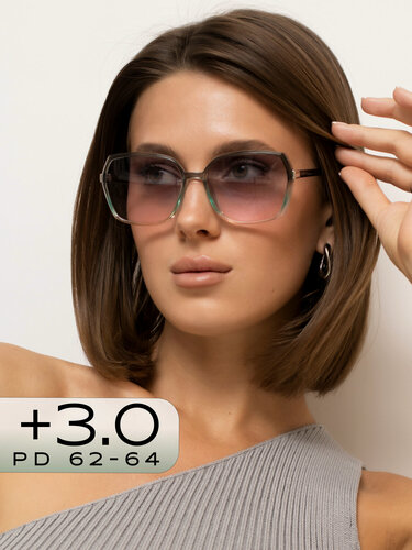 Изображение товара Корригирующие очки для зрения +3 / Готовые очки для чтения с диоптрией +3,0
