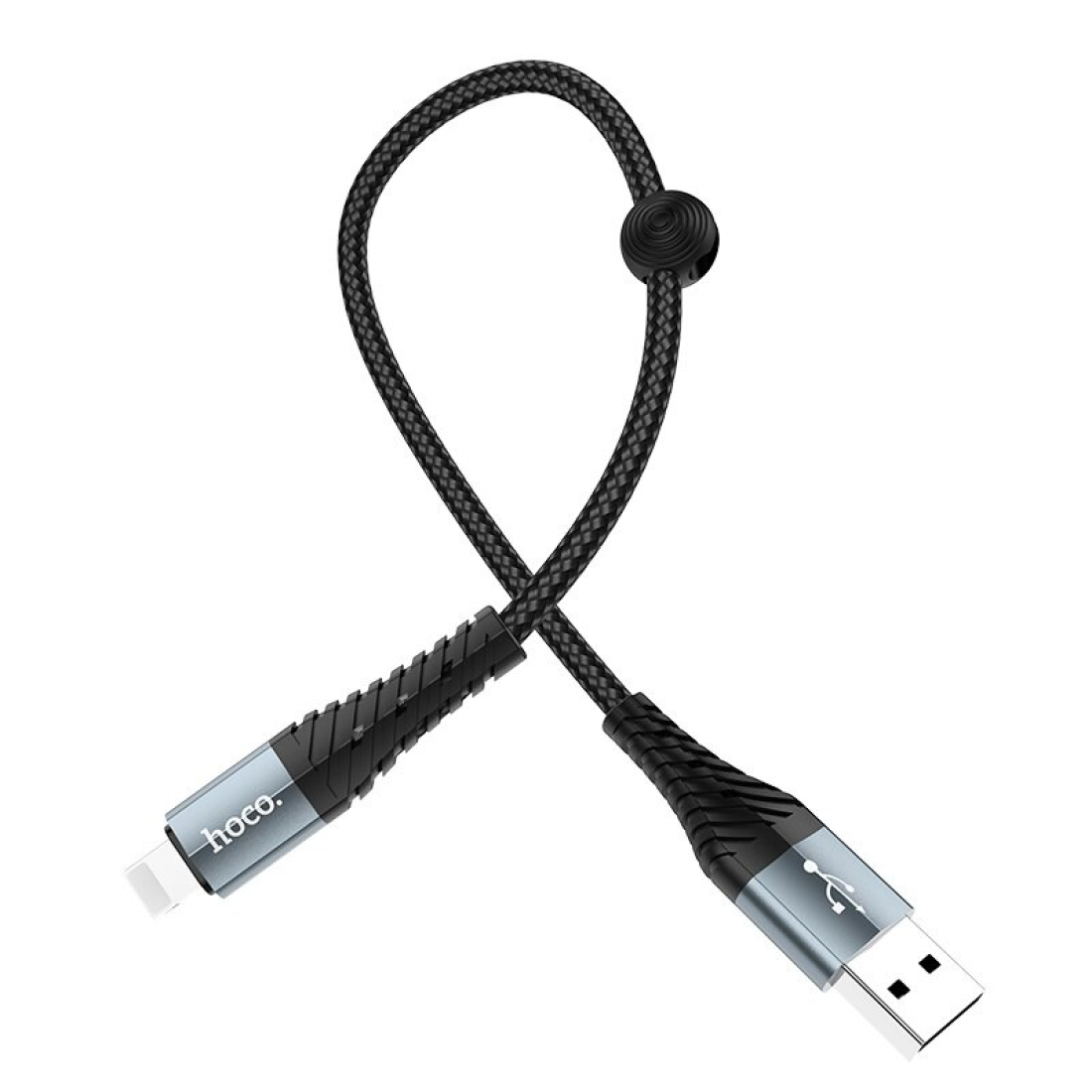 USB дата кабель Lightning, HOCO, X38, 25см, черный