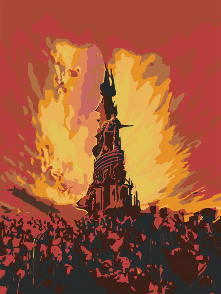 Картина по номерам "Памятник в цветах" — фото 1