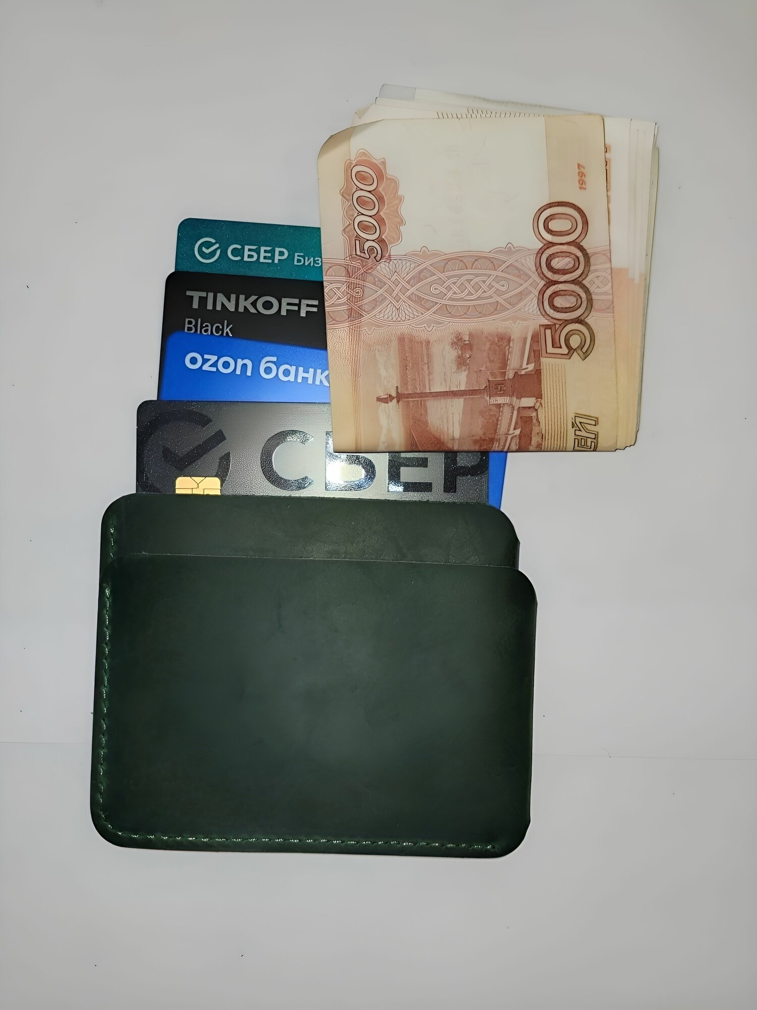 Картхолдер КожаноFF, фактура матовая, черный — фото 1