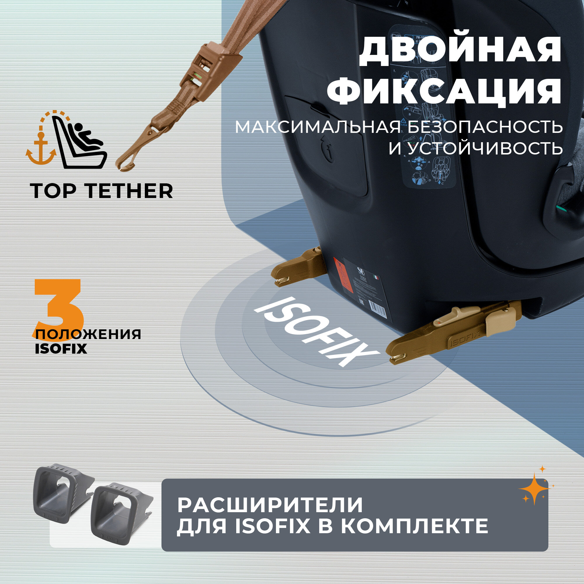 Обзор: Автокресло Sweet Baby Gravity BH7613519 (О9) Black