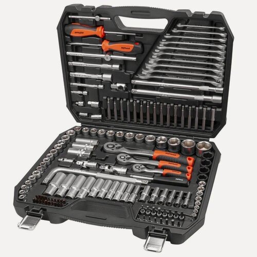 Изображение товара Набор инструментов для автомобиля в чемодане "AV Steel" 144 предм. 1/4",3/8",1/2" профессион.