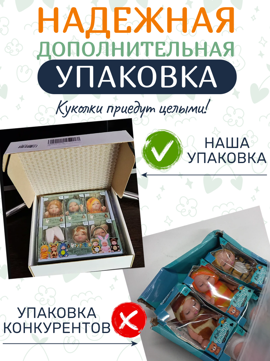 Игрушки куклы для девочки, набор маленьких пупсов с одеждой, 6 шт