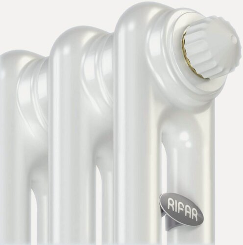Изображение товара Радиатор RIFAR TUBOG TUB 2180, 04 секции нижнее подключение со встроенным термовентилем, цвет белый (глянцевый) Ral 9016