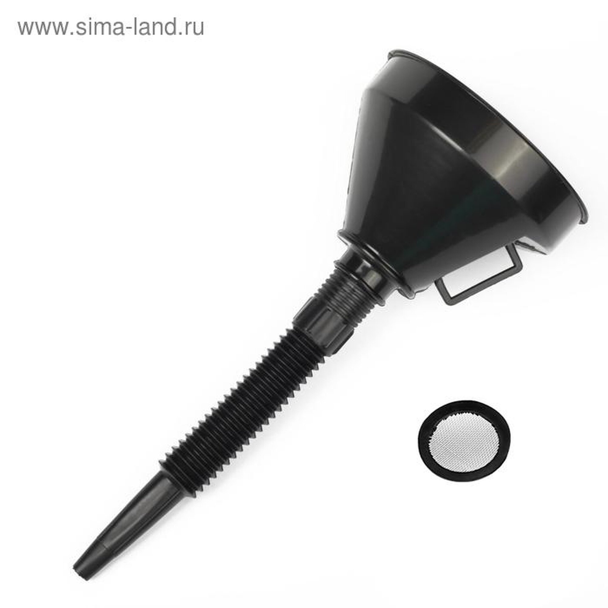 Воронка для ГСМ с сеткой усиленная диаметр 145 мм высота 360 мм съемный гибкий носик