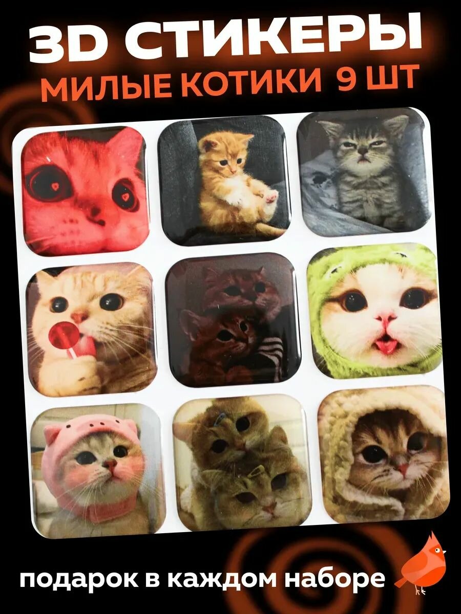 3d стикеры на телефон котики