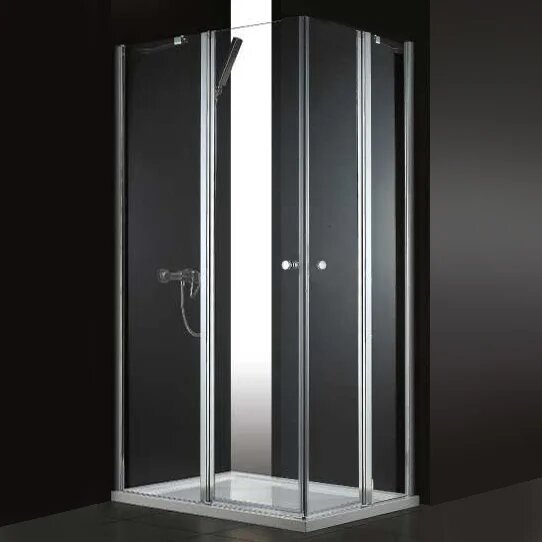 Cezares Elena AH2 120/100 Cr без поддона, стеклянный, 120x100, с распашными дверями, итальянский