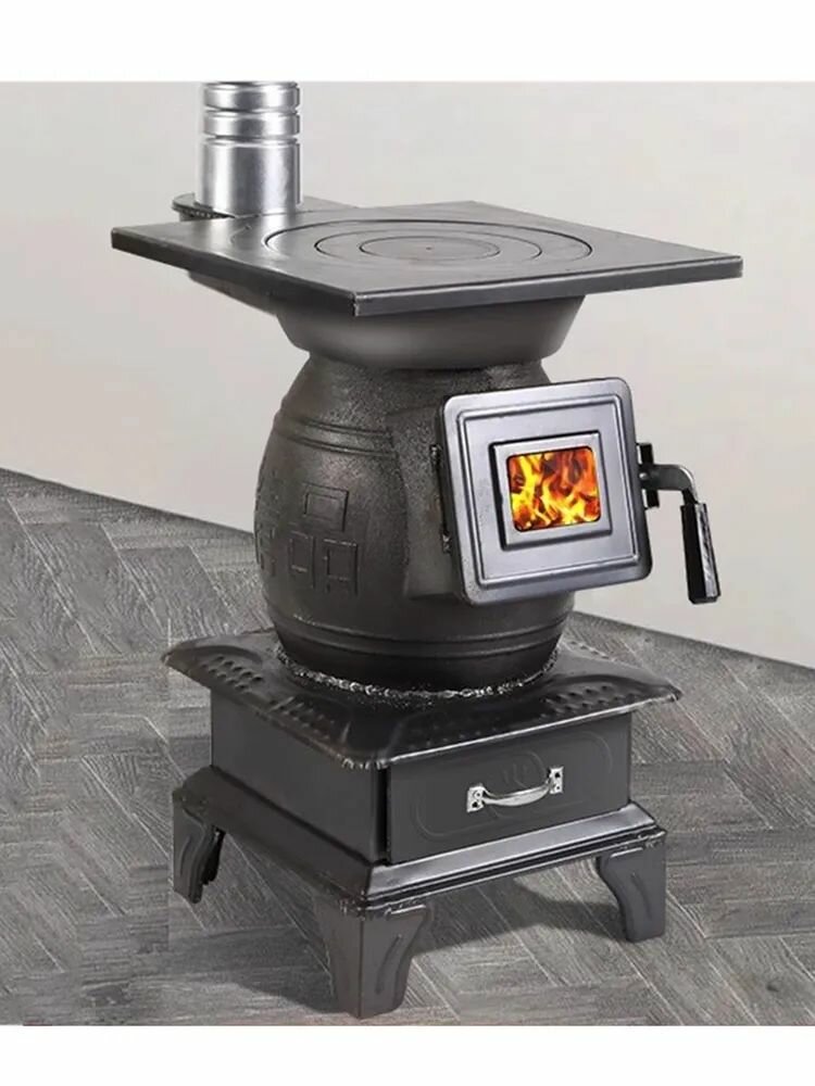 Чугунная угольная дровяная печь для обогрева каминной плиты