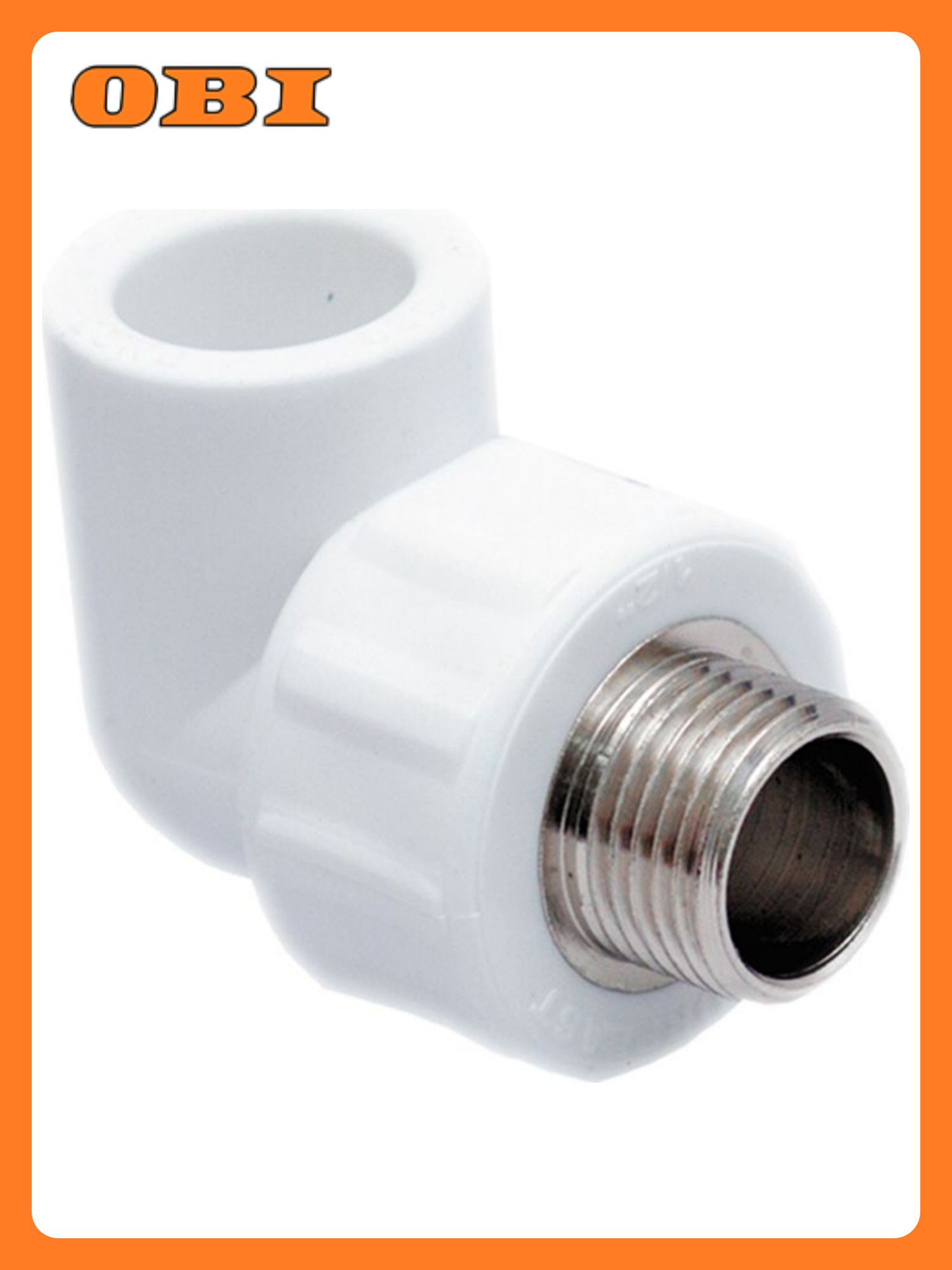 Угольник комбинированный PPR наружная резьба 25х 1/2 белый RTP