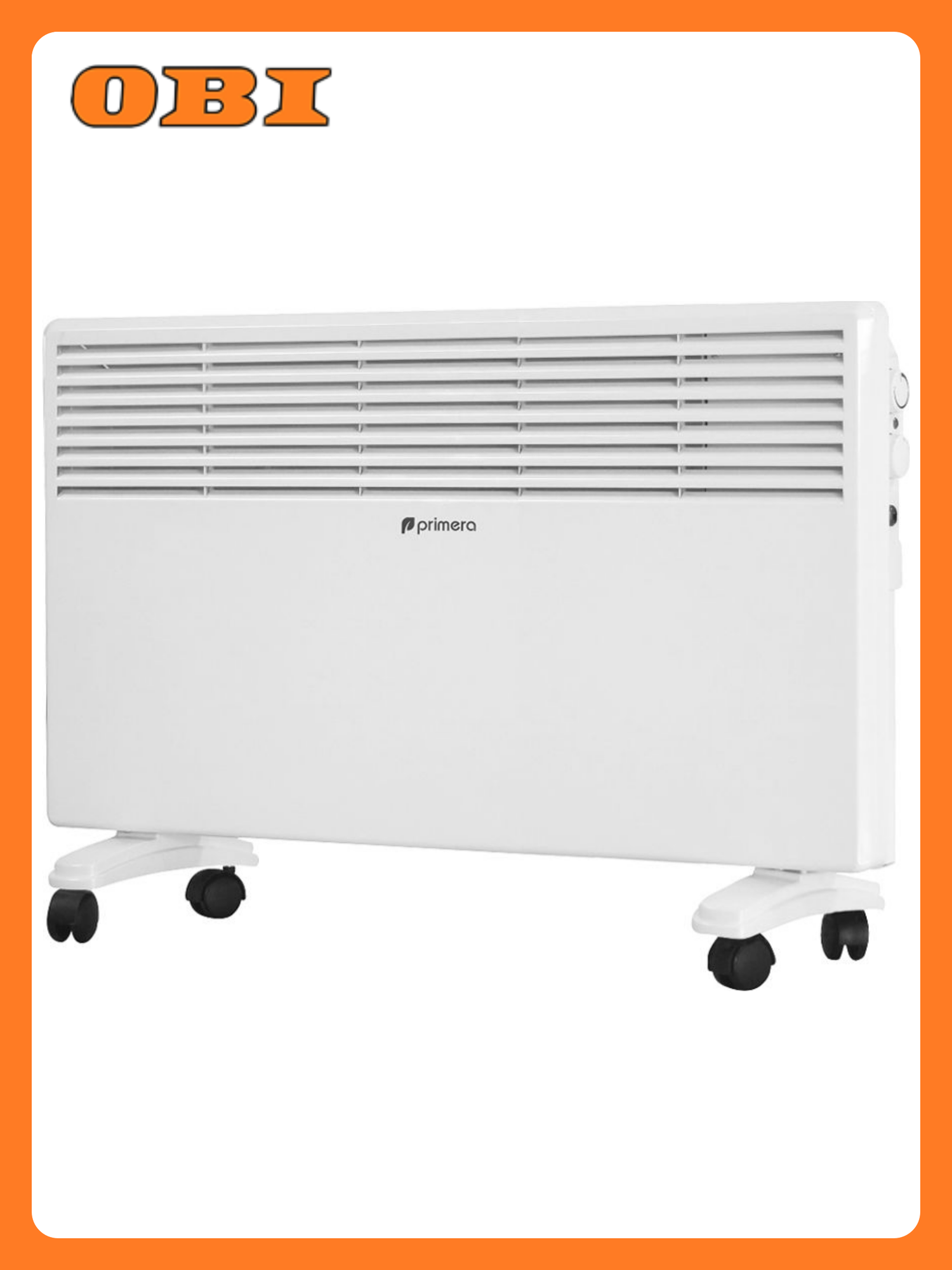 Конвектор электрический Primera php-2000-mwb белый 2 режима термостат настенная напольная установка колесики