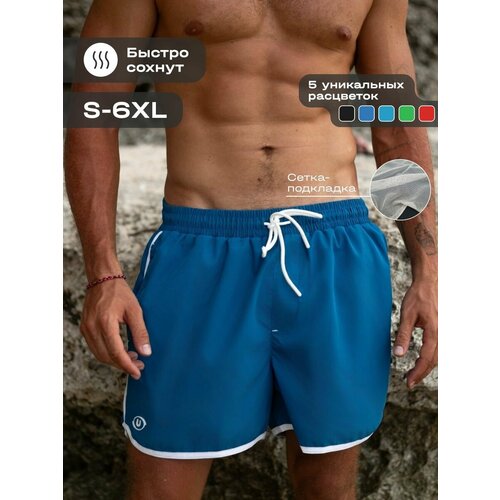 фото Плавки union swimming shorts, размер l, синий с белым
