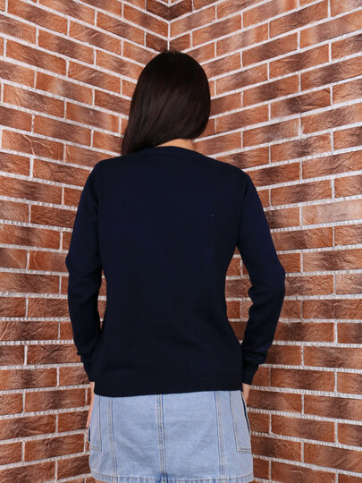 Свитер , размер OneSize, темно-синий — фото 1