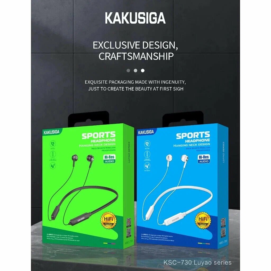 KAKUSIGA Sport Naushnik – беспроводные наушники Hi-Fi с шейным ободом