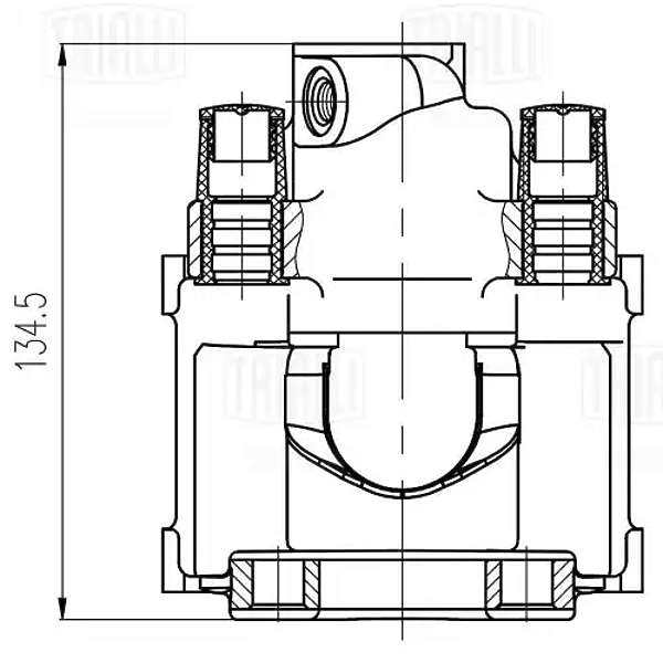TRIALLI CF 800380 суппорт торм. для а, м BMW (БМВ) 5 e34 (88-) зад. прав. d=38мм (cf 800380)