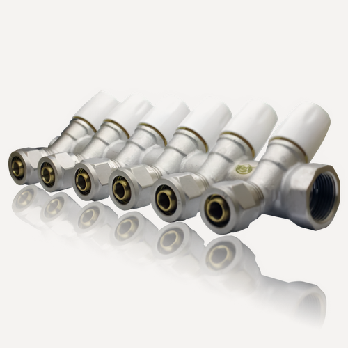 Изображение товара Коллектор TST регулируемый вентилями и цангами 3/4x16x6 выходов