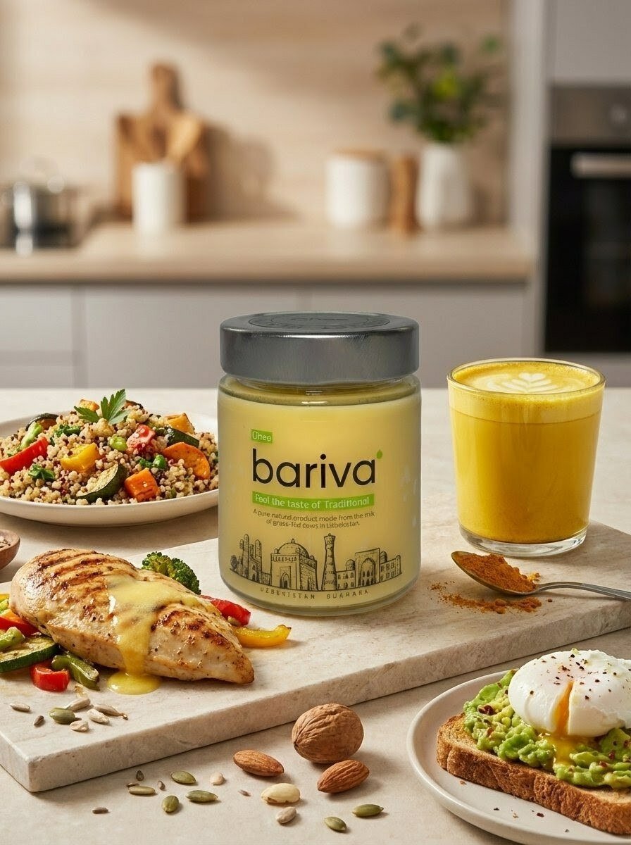 Топленое масло bariva ГХИ, 100% натуральное, для здорового питания,250г