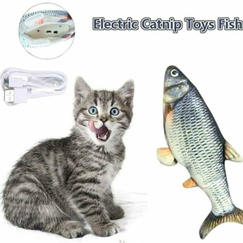 Мягкая игрушка для собак, кошек и котов интерактивная рыба-игрушка/ USB зарядка игрушка для кошек и собак цветной