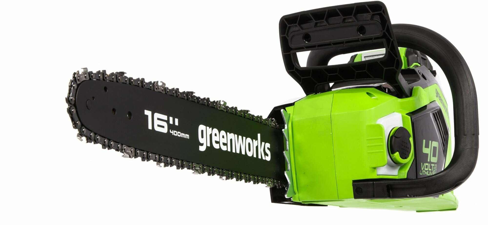 Цепная пила аккумуляторная GreenWorks GD40CS18, 40V, 40 см, бесщеточная, до 1,8 КВТ, без АКБ и ЗУ