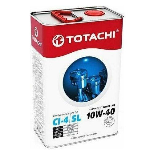 Масло TOTACHI NIRO HD Semi-Synthetic 10W40 API CI-4/SL 4589904921971 полусинтетическое 4л