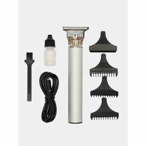 Машинка для стрижки Sakura SA-5181S 3 насадки стальной нож АКБ серебристая 388700₽