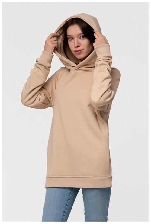 Магазин Толстовок HOODIE REGLAN BEIGE Loop Diagonal 300gr Woman, Размер Unisex 46 / S Unisex