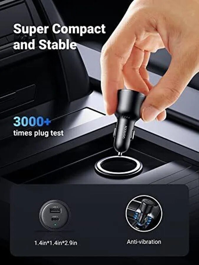 Зарядное устройство Ugreen CD239 2xTypeC - USB Black 90645