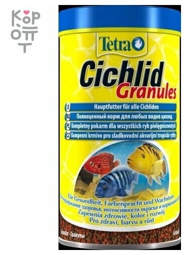 Корм для аквариумных рыб Tetra Cichlid Granules 500 мл (гранулы) - фотография № 5