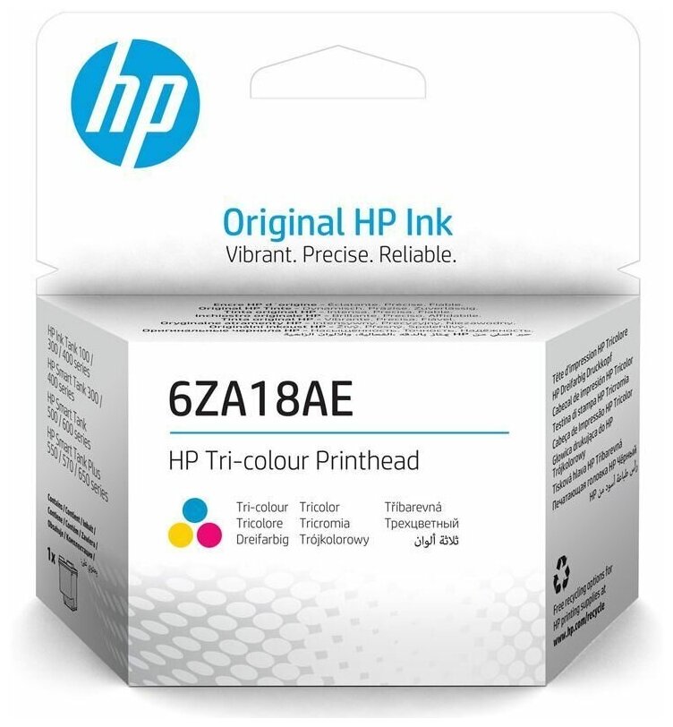 Печатающая головка HP 6ZA18AE (M0H50A) цветная для HP InkTank 100/300/400 SmartTank 300/400/500/600